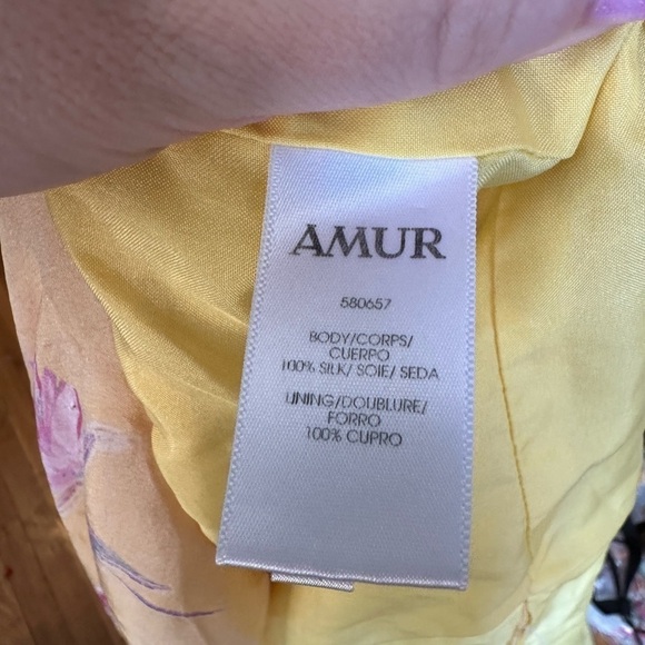 AMUR Vi silk yellow floral dress - Picture 8 of 10